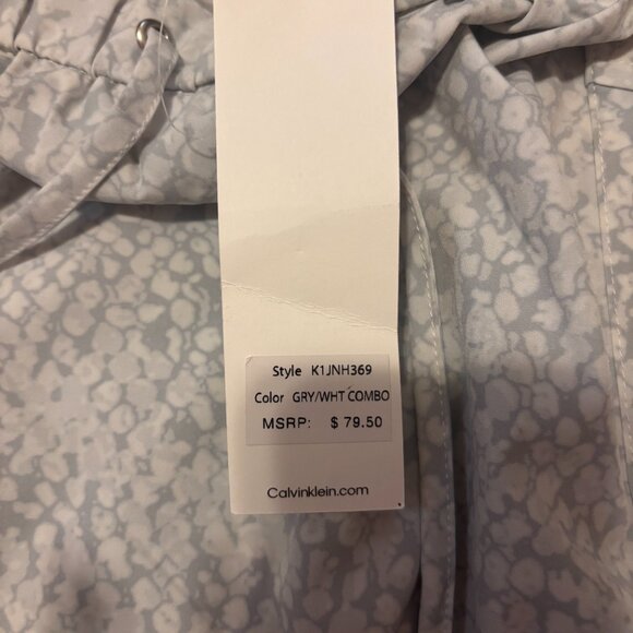 NWT Calvin Klein Stretch Pencil Skirt Womens Sz M Gray/White Lightweight $79.50 - Picture 5 of 8